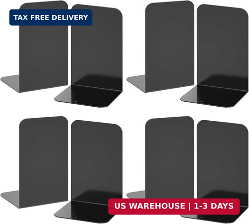 Vfine bookends pairs black - bookends, 4